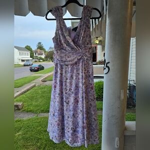 Vintage Scarlett Dress Size 12 Summer Floral Sleeveless Overlay Dress NWT